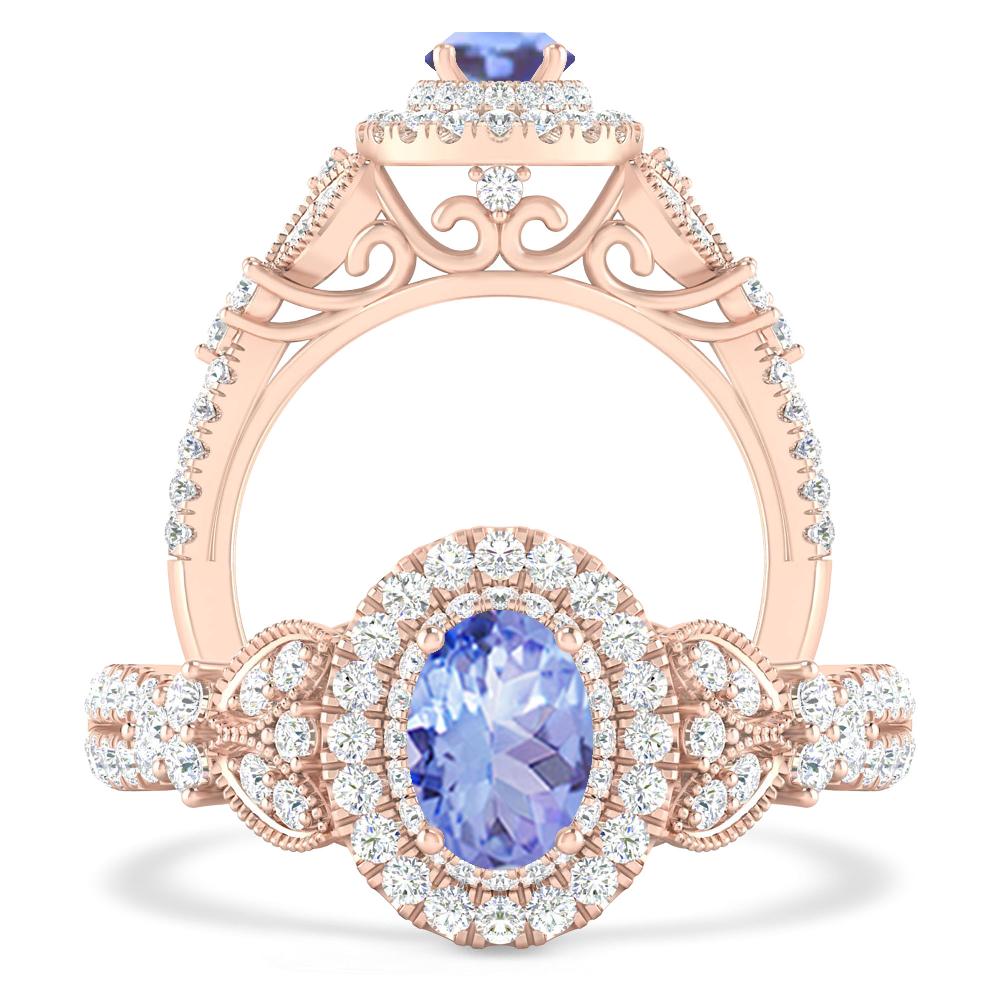 Rose Gold - Tanzanite