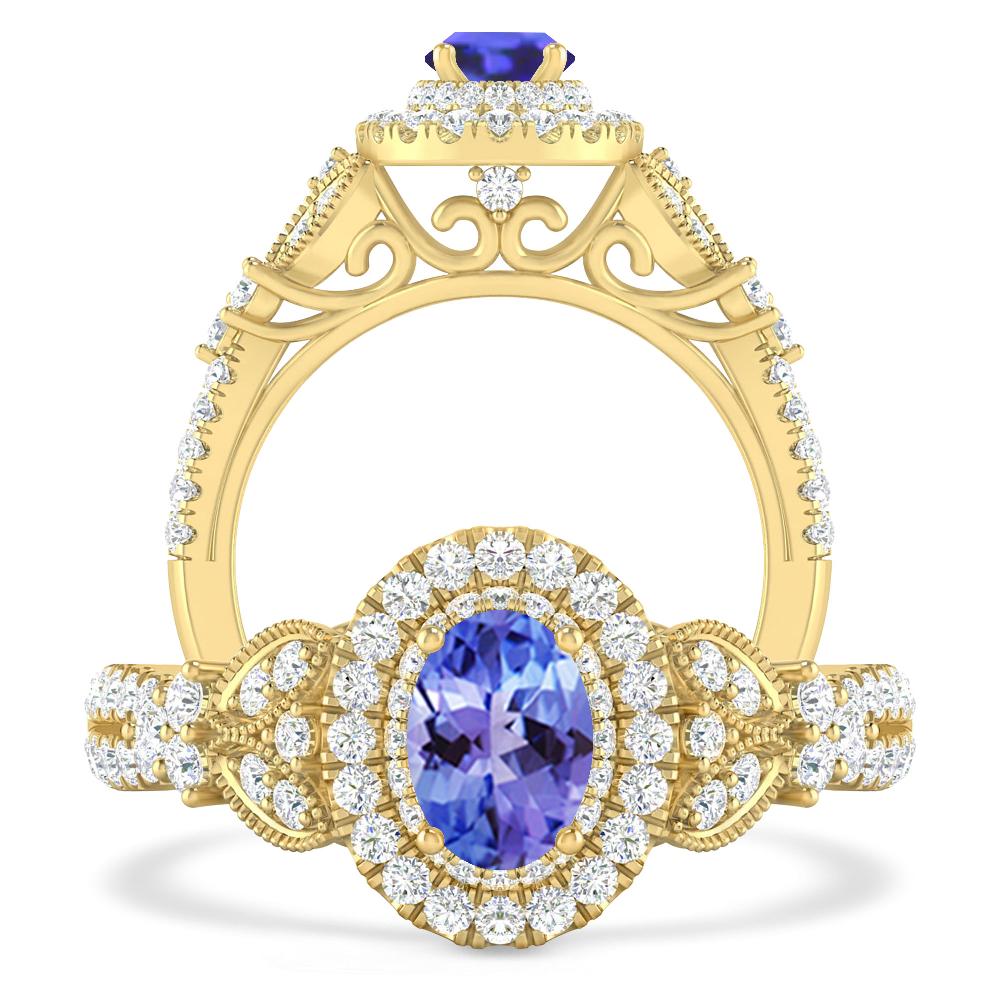 Yellow Gold - Tanzanite