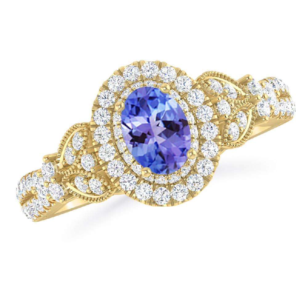 Yellow Gold - Tanzanite