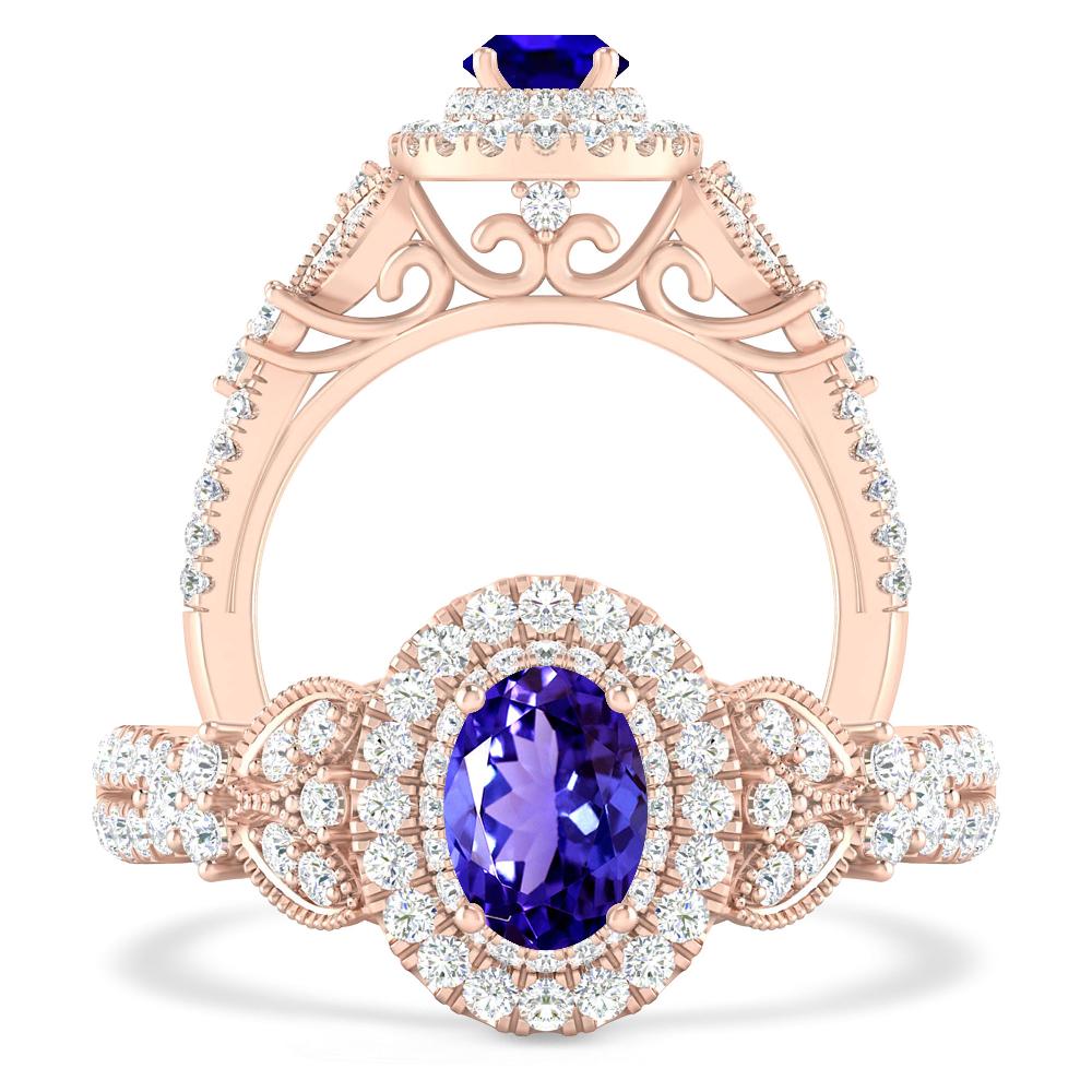 Rose Gold - Tanzanite