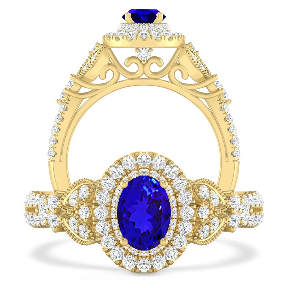 Yellow Gold - Tanzanite