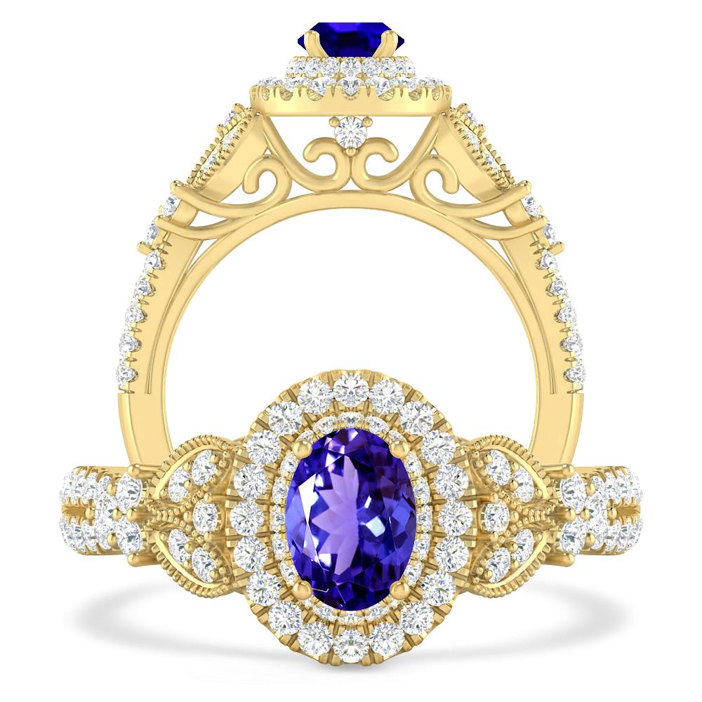 Yellow Gold - Tanzanite