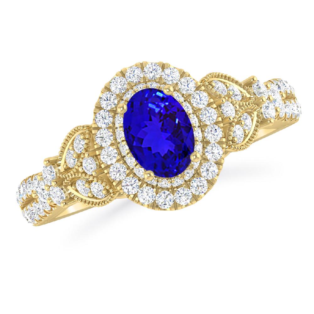 Yellow Gold - Tanzanite