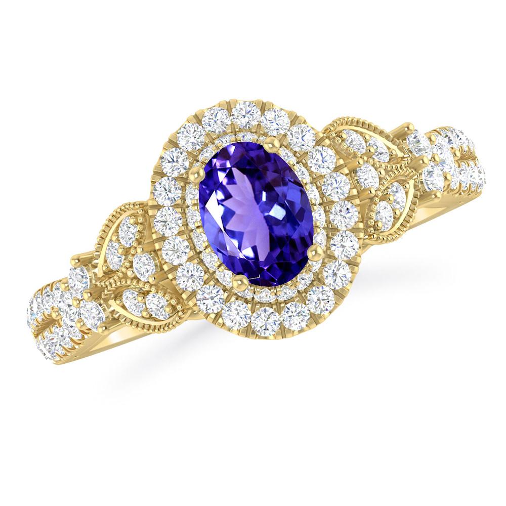 Yellow Gold - Tanzanite