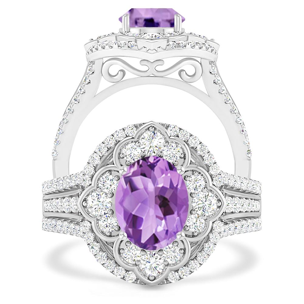 White Gold - Amethyst