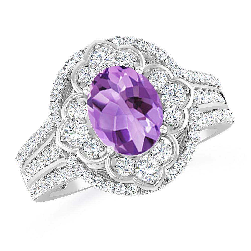 White Gold - Amethyst