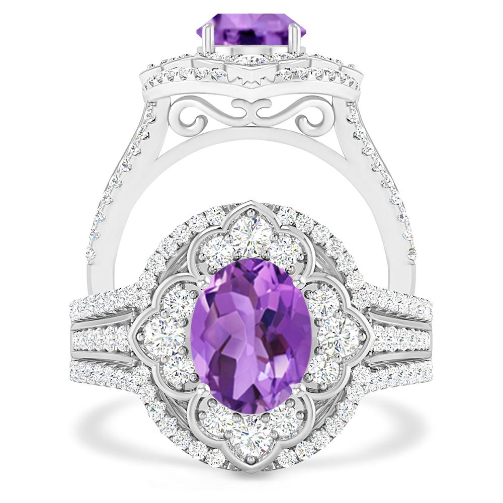 White Gold - Amethyst