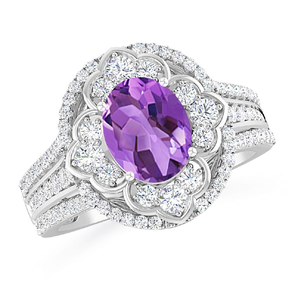 White Gold - Amethyst