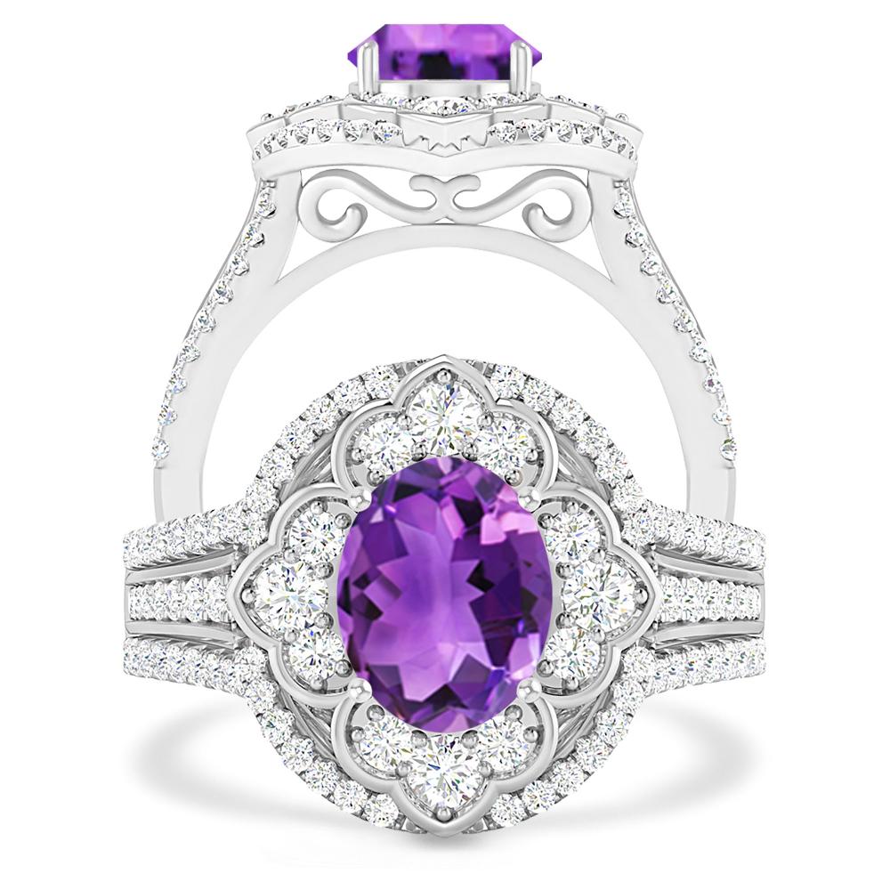 White Gold - Amethyst