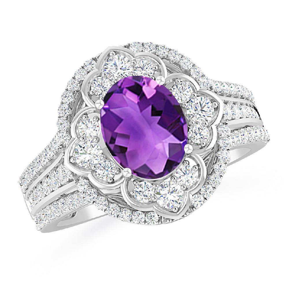 White Gold - Amethyst