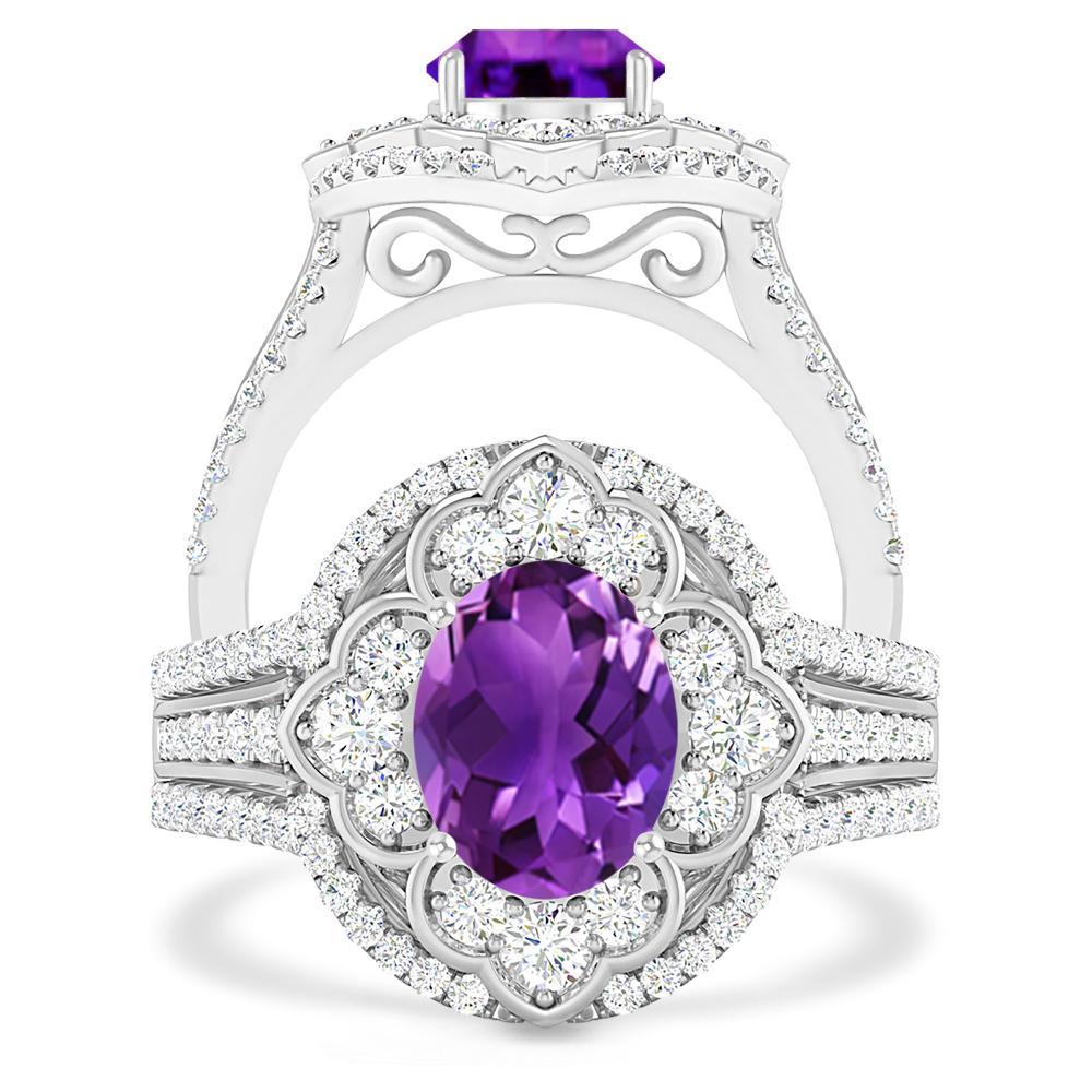 White Gold - Amethyst