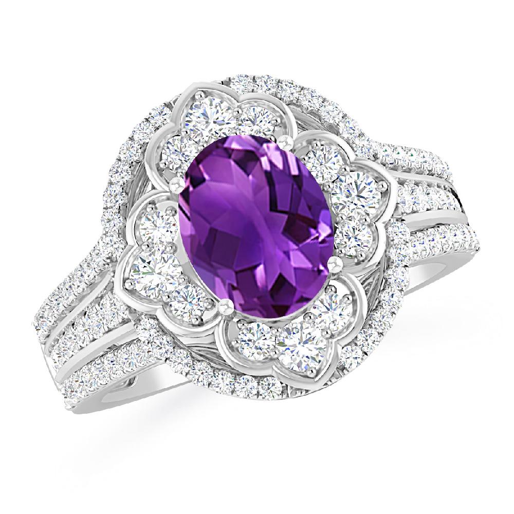 White Gold - Amethyst