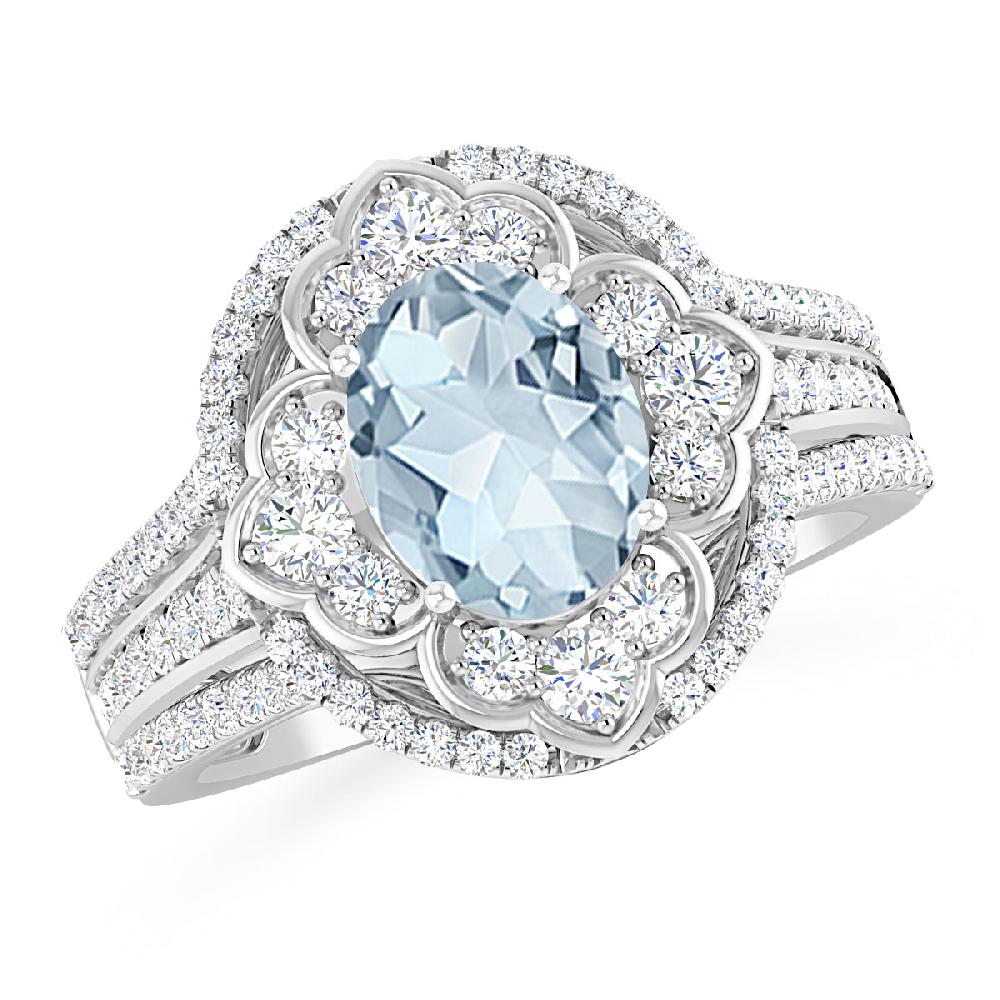 White Gold - Aquamarine