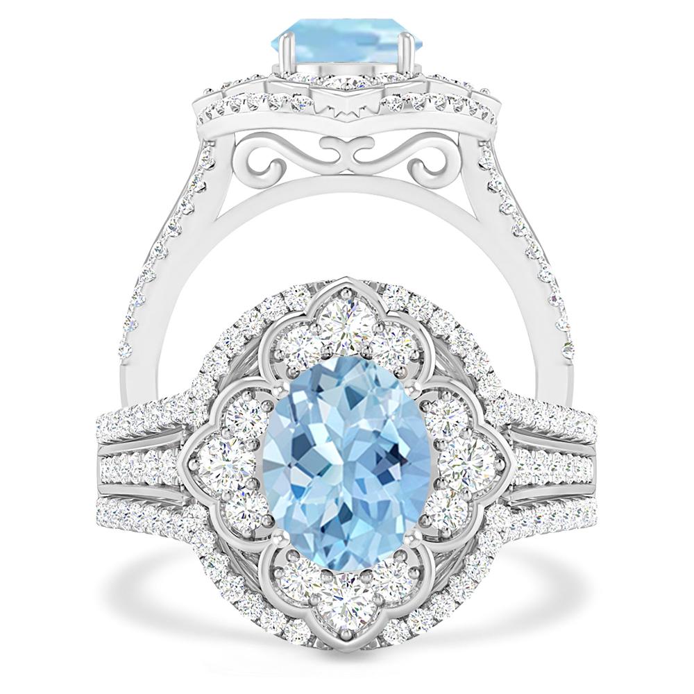 White Gold - Aquamarine