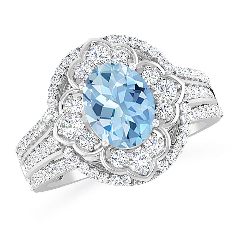 White Gold - Aquamarine