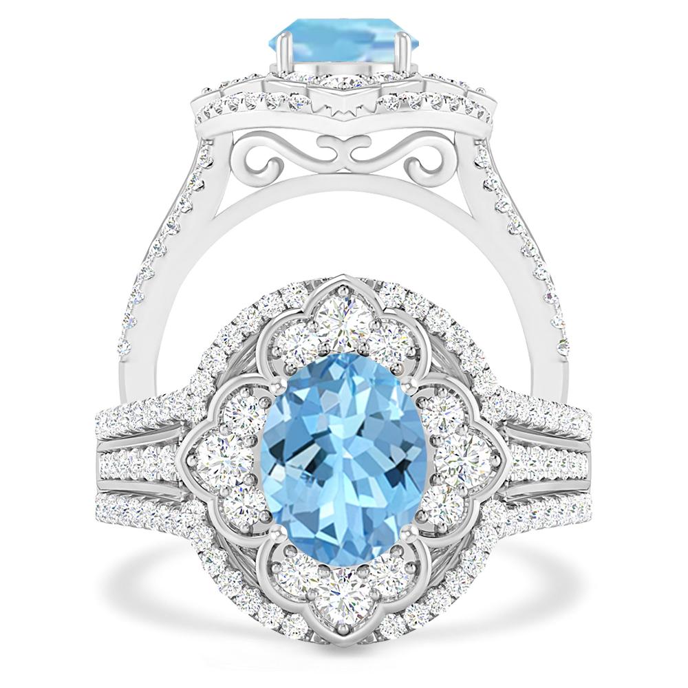 White Gold - Aquamarine