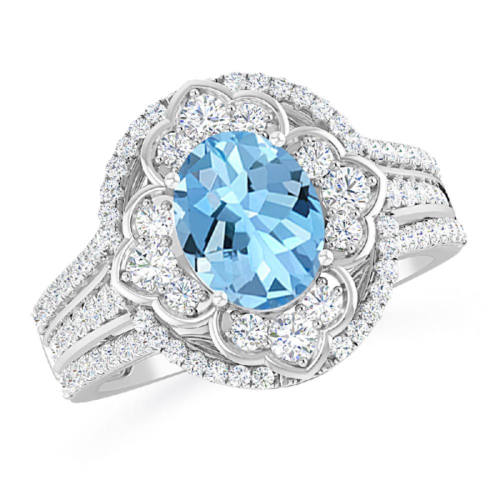 White Gold - Aquamarine