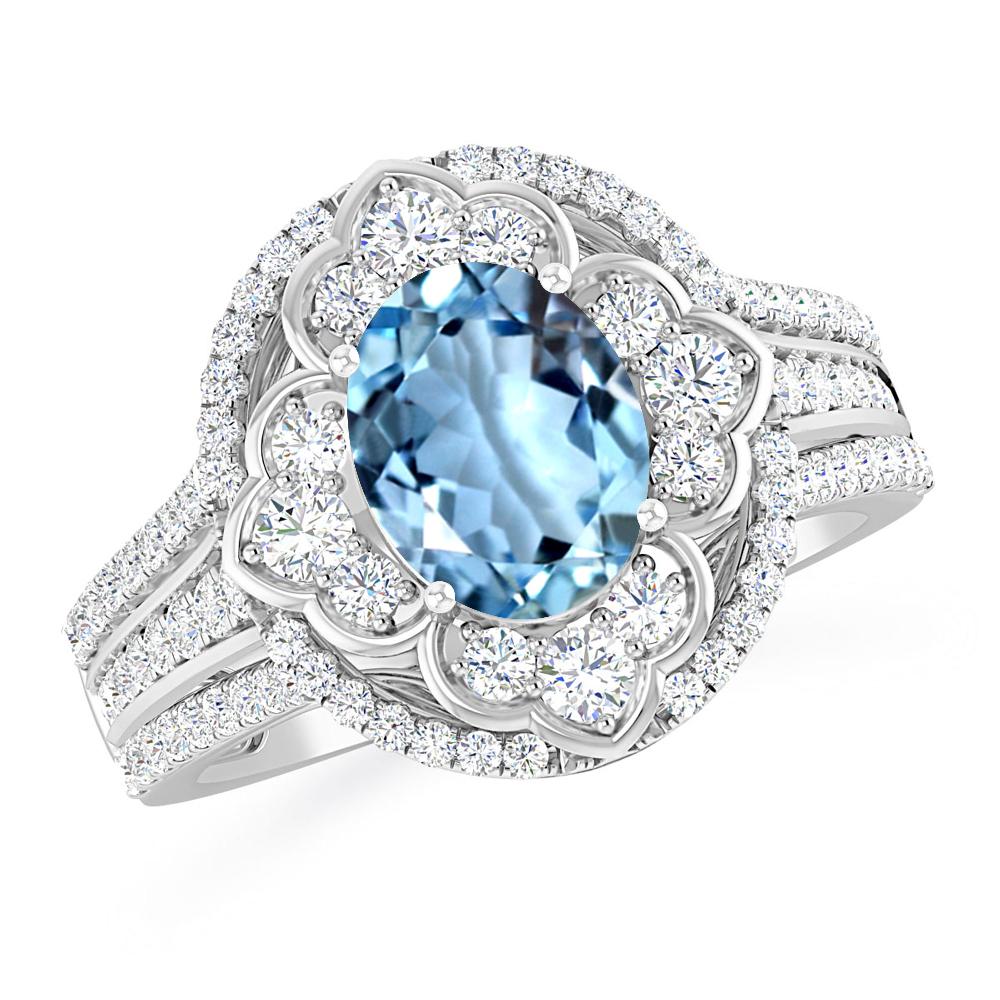 White Gold - Aquamarine