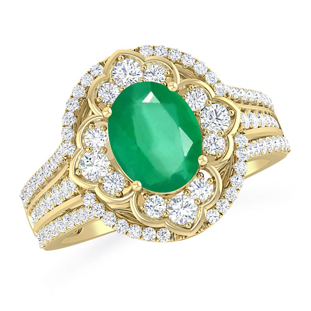 Yellow Gold - Emerald