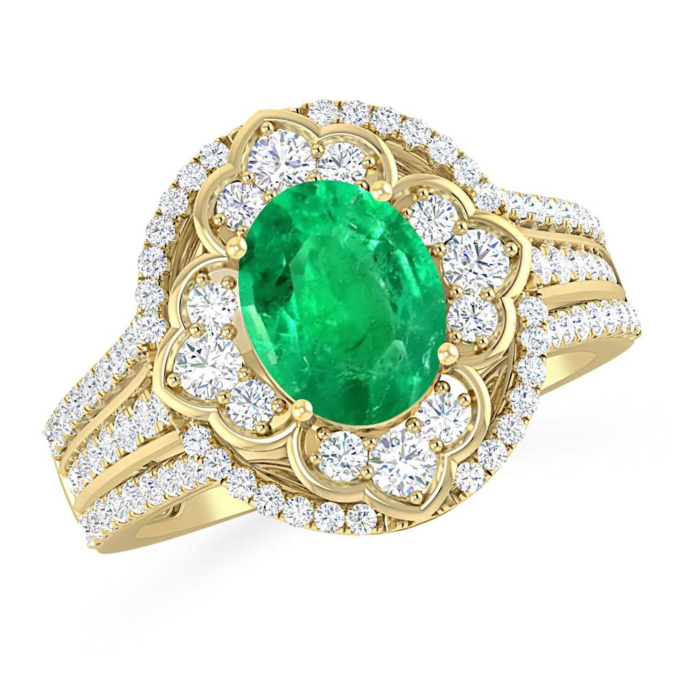 Yellow Gold - Emerald