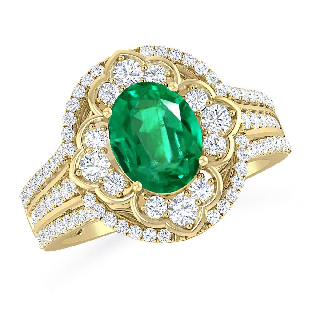 Yellow Gold - Emerald