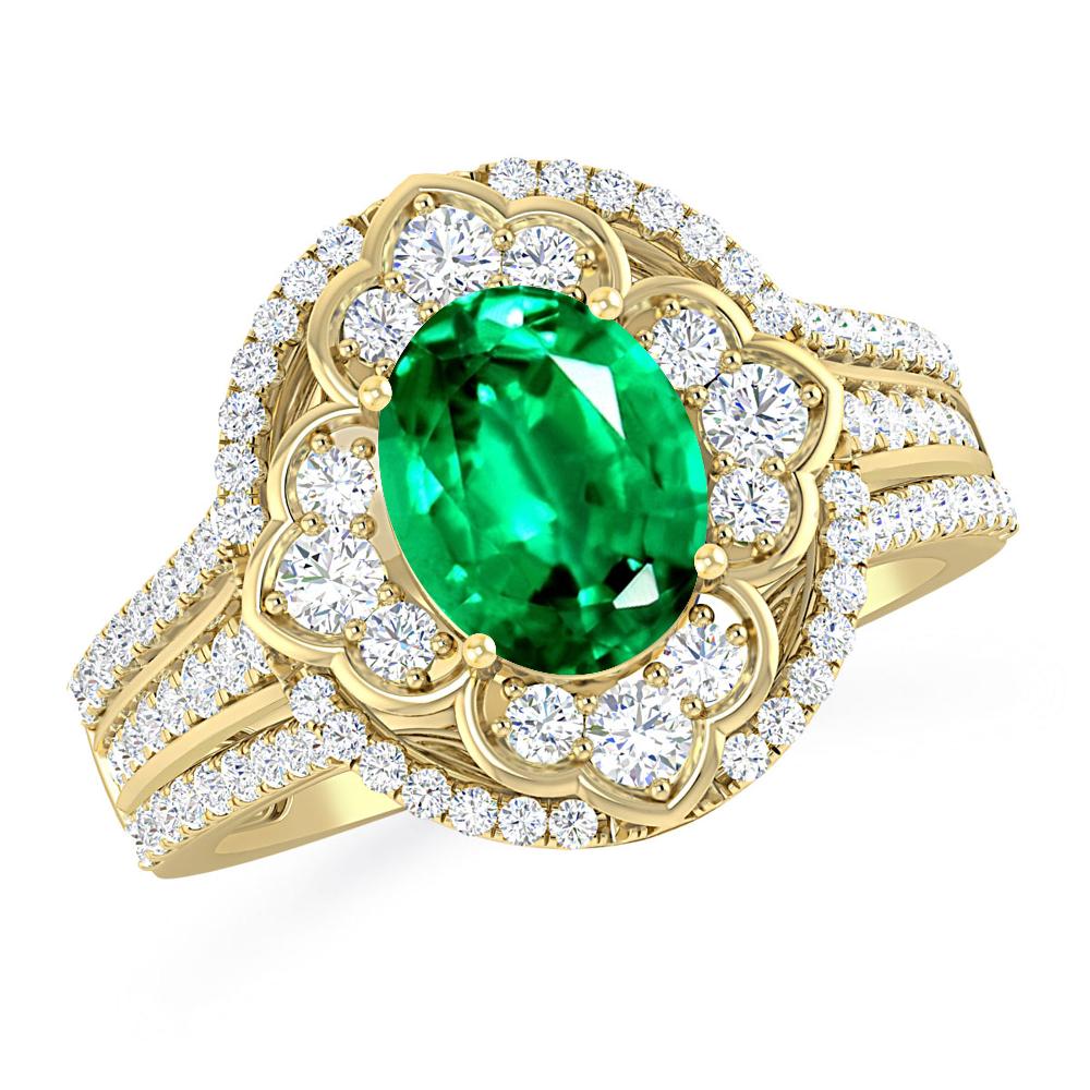 Yellow Gold - Emerald