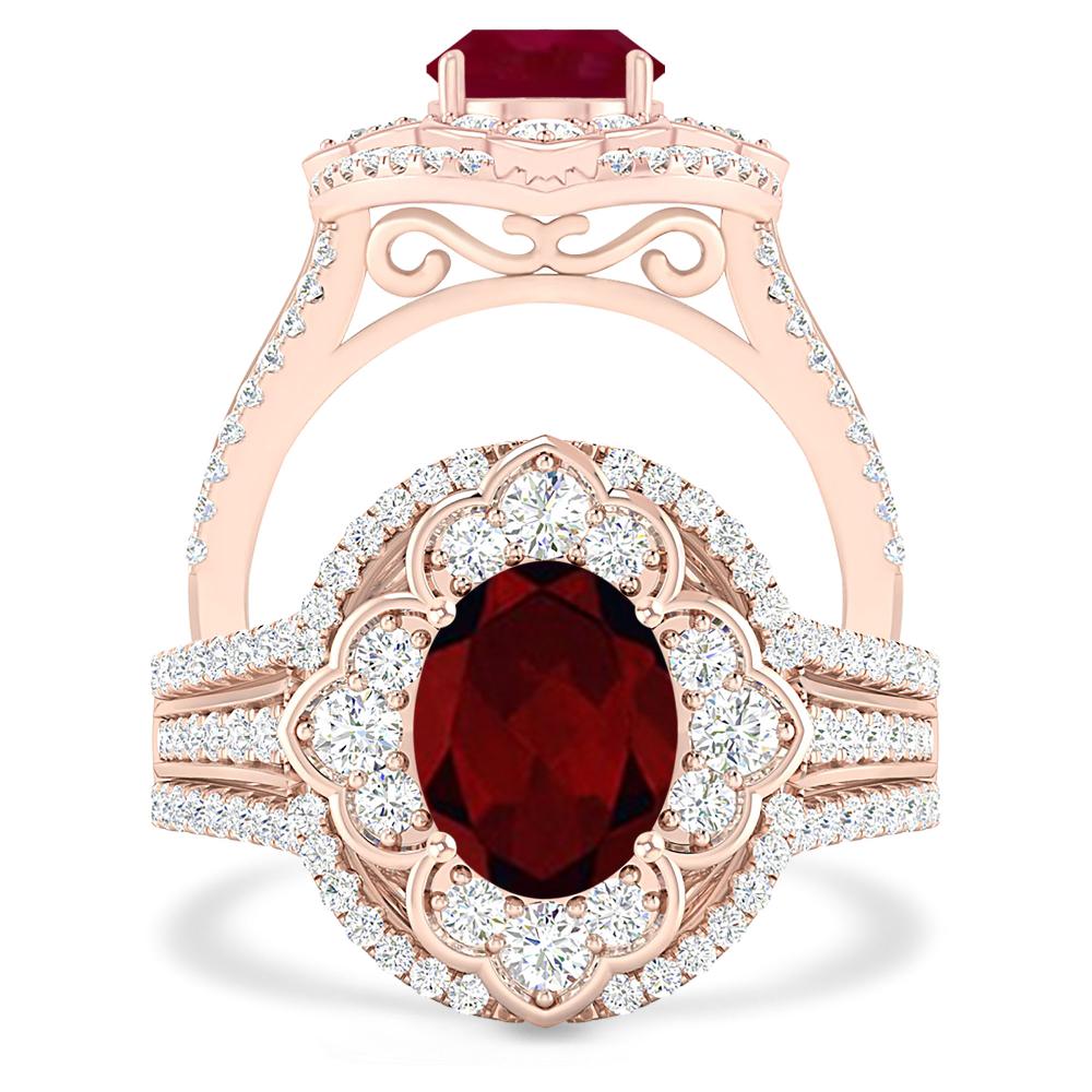 Rose Gold - Garnet