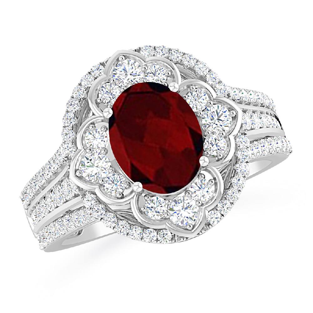 White Gold - Garnet