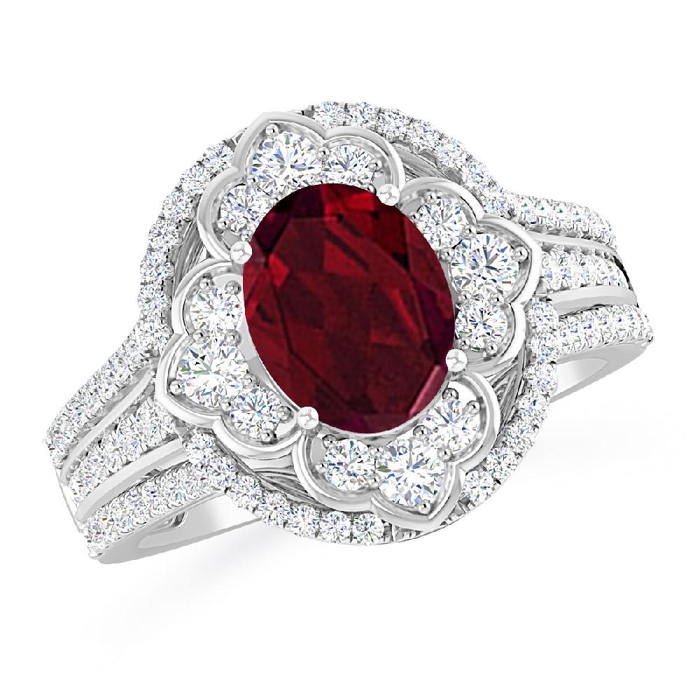 White Gold - Garnet