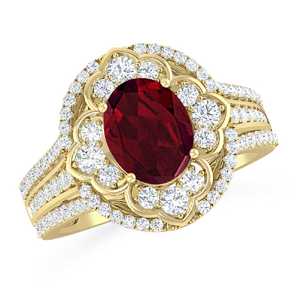 Yellow Gold - Garnet