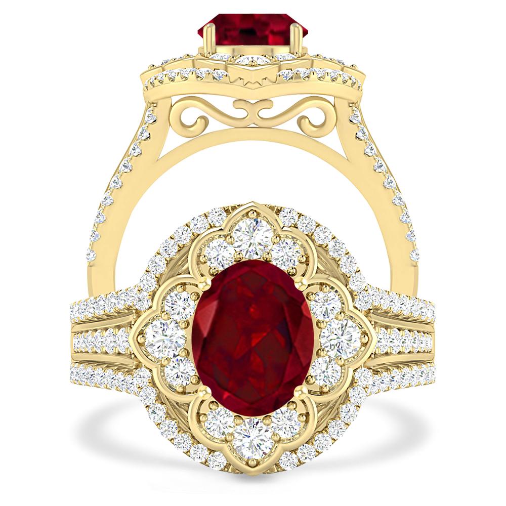 Yellow Gold - Garnet