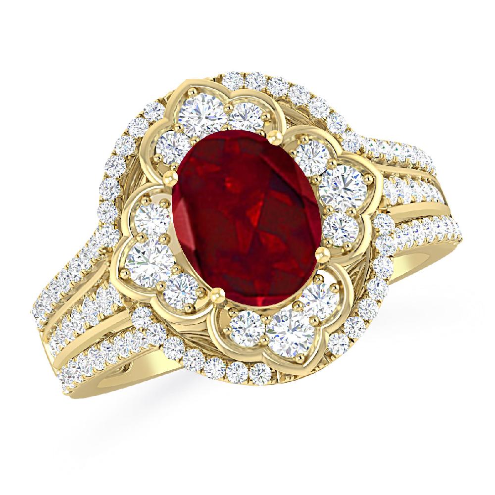 Yellow Gold - Garnet