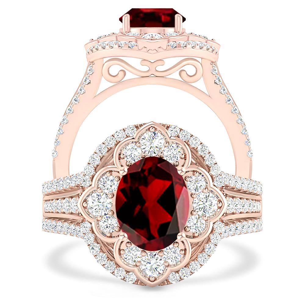 Rose Gold - Garnet