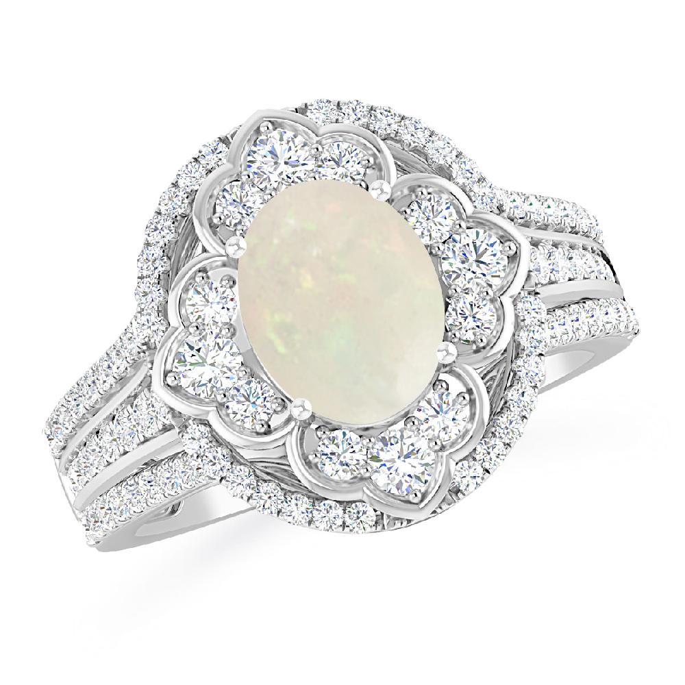 White Gold - Opal