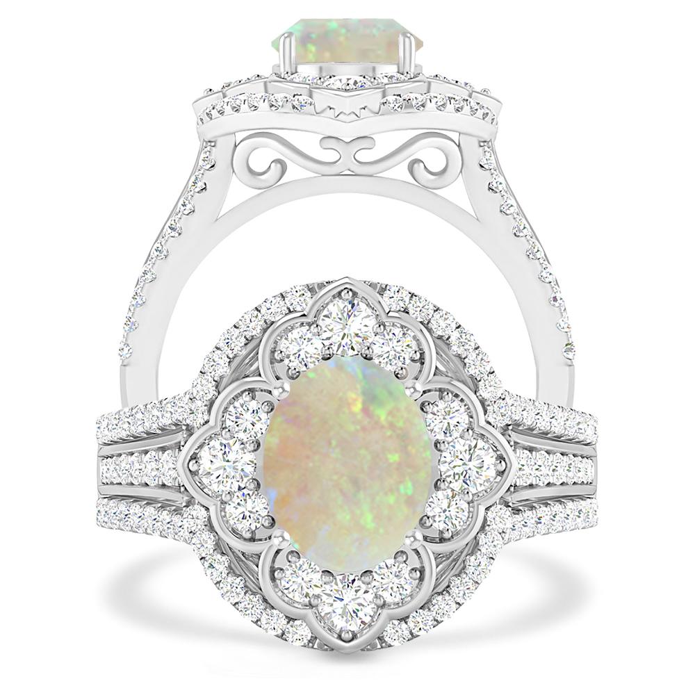 White Gold - Opal