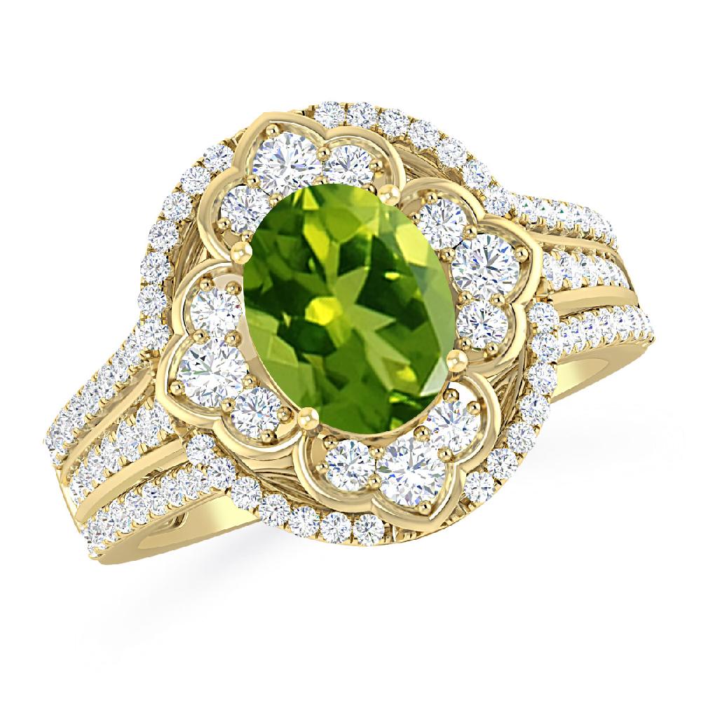 Yellow Gold - Peridot