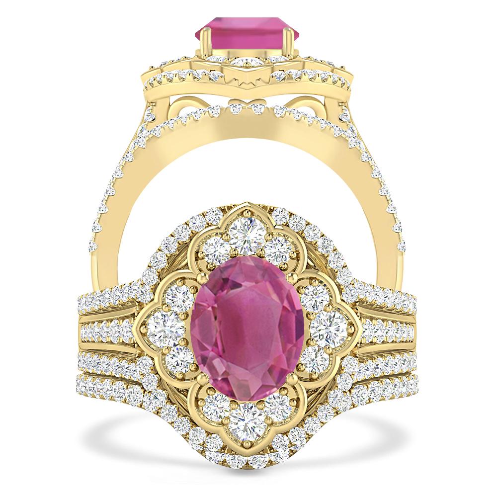 Yellow Gold - Pink Tourmaline