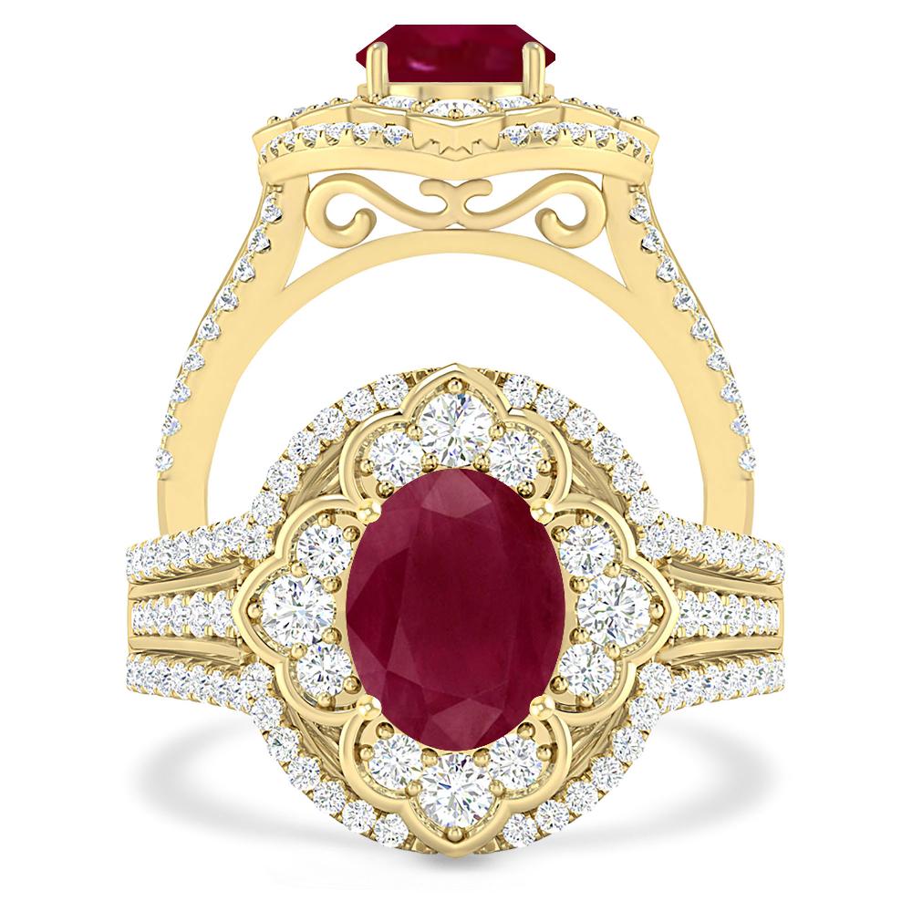 Yellow Gold - Ruby