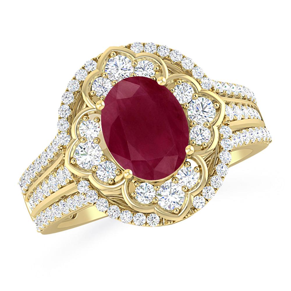 Yellow Gold - Ruby