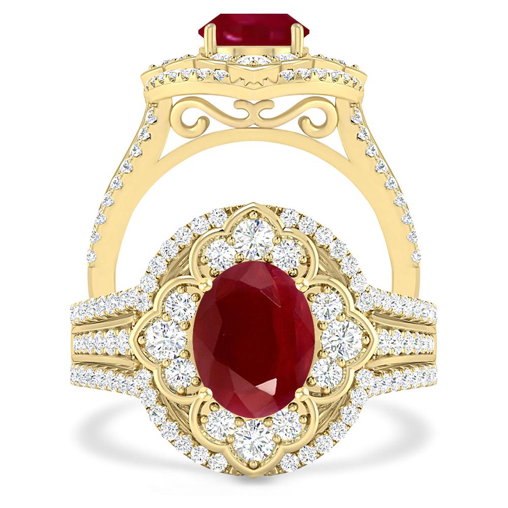 Yellow Gold - Ruby