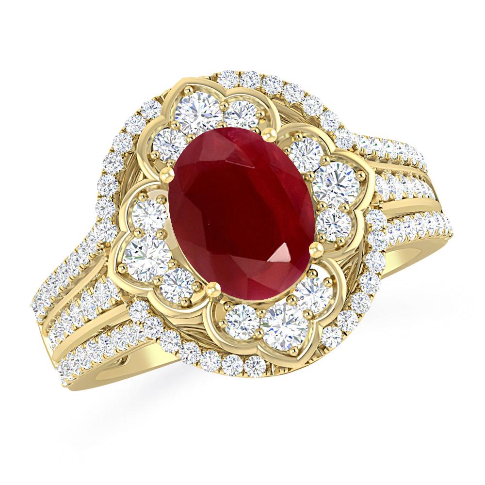 Yellow Gold - Ruby