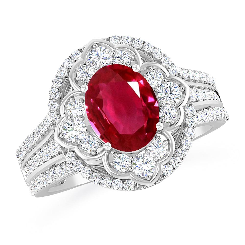 White Gold - Ruby