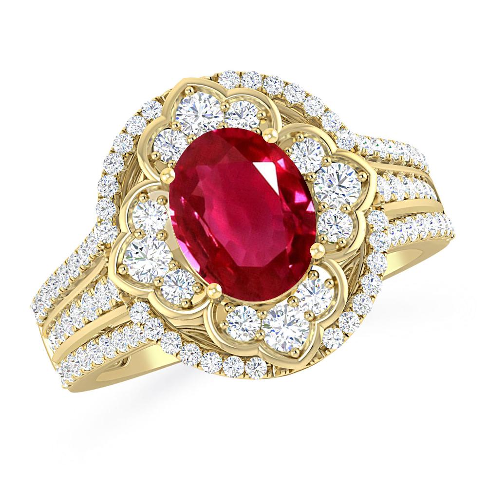 Yellow Gold - Ruby