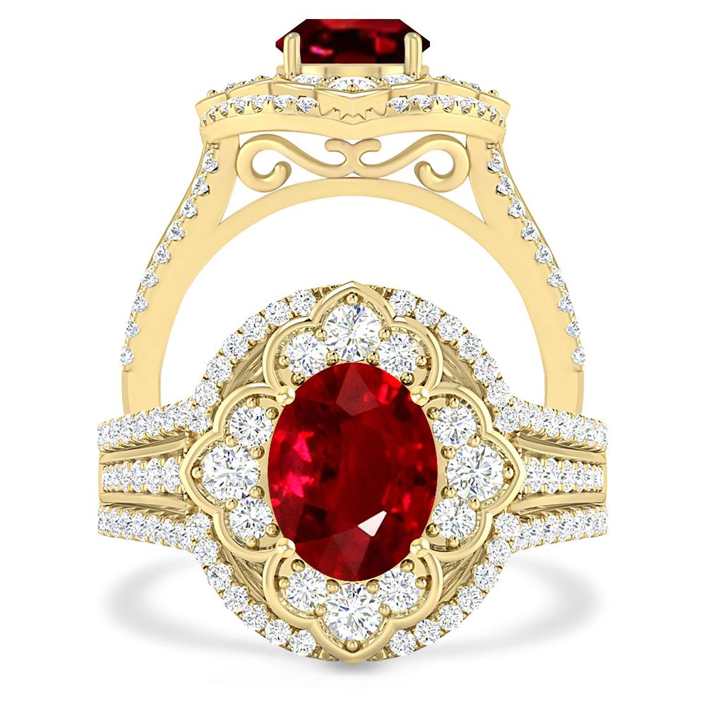 Yellow Gold - Ruby