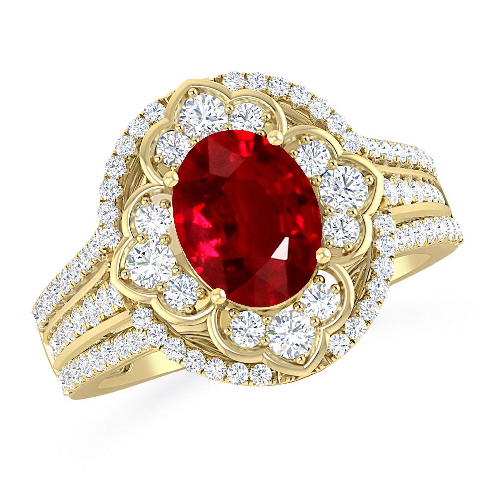 Yellow Gold - Ruby