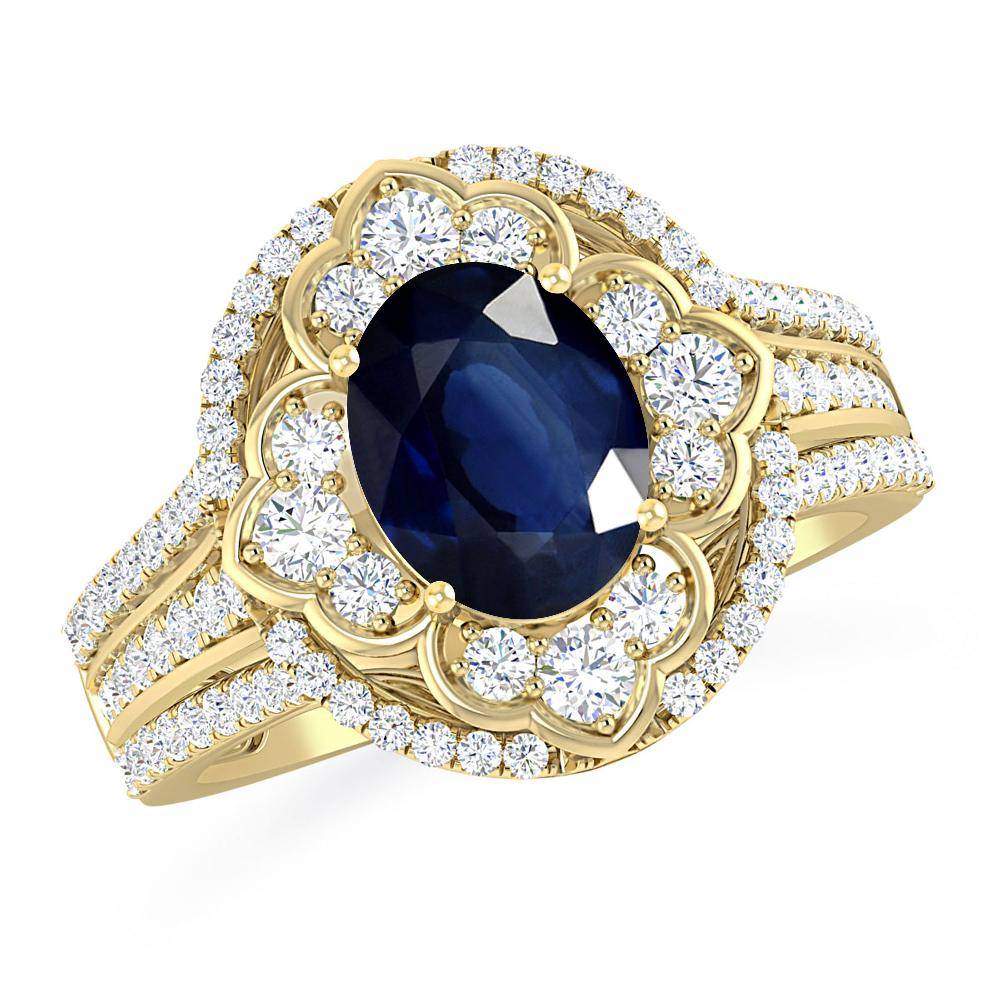 Yellow Gold - Sapphire