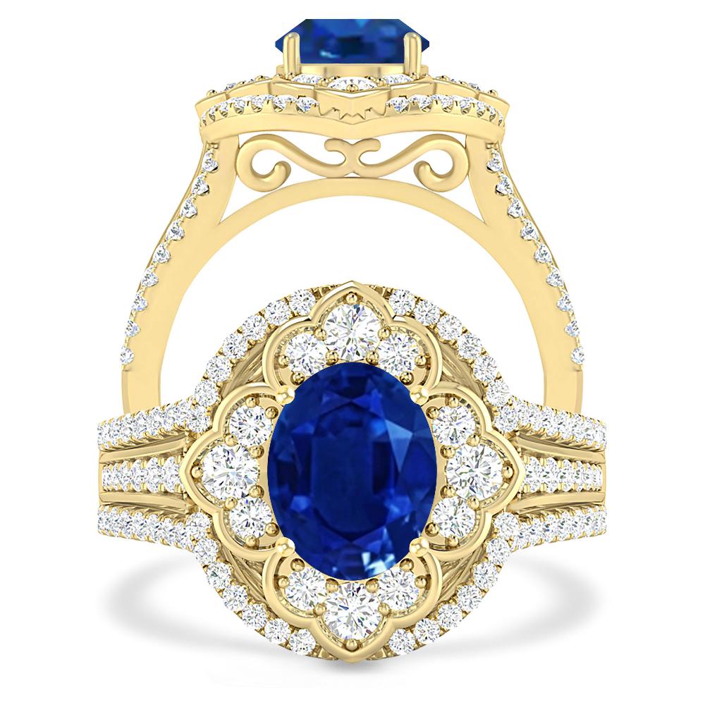 Yellow Gold - Sapphire