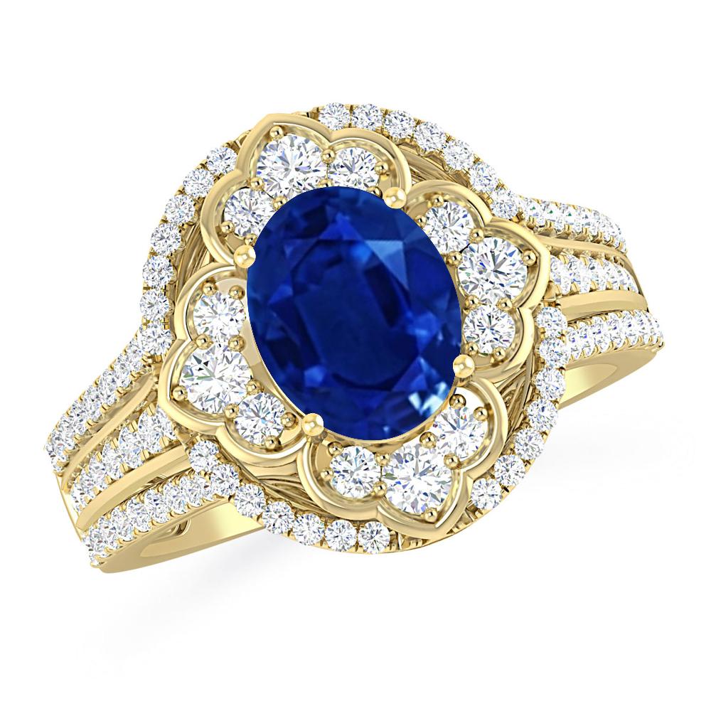 Yellow Gold - Sapphire