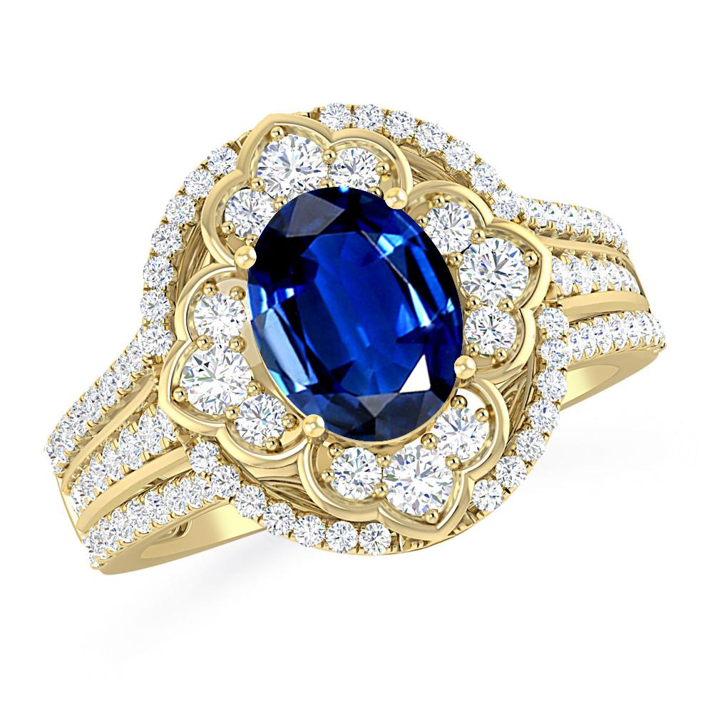 Yellow Gold - Sapphire