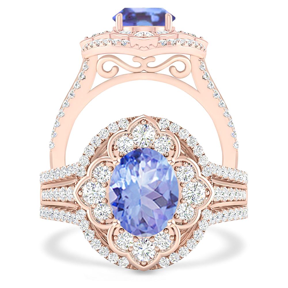 Rose Gold - Tanzanite